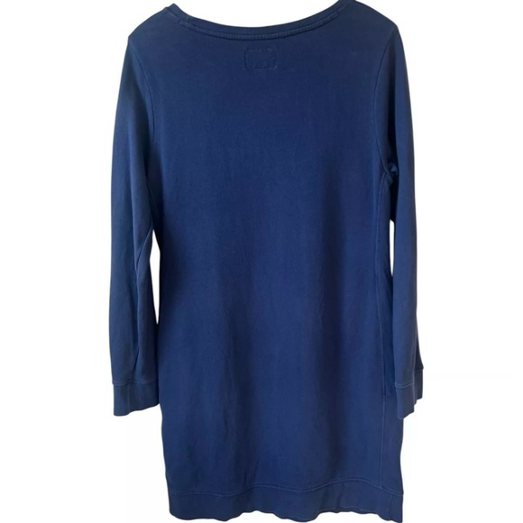 Pact Organic Cotton Downtime Sweatshirt Dress Navy Blue - Picture 5 of 6